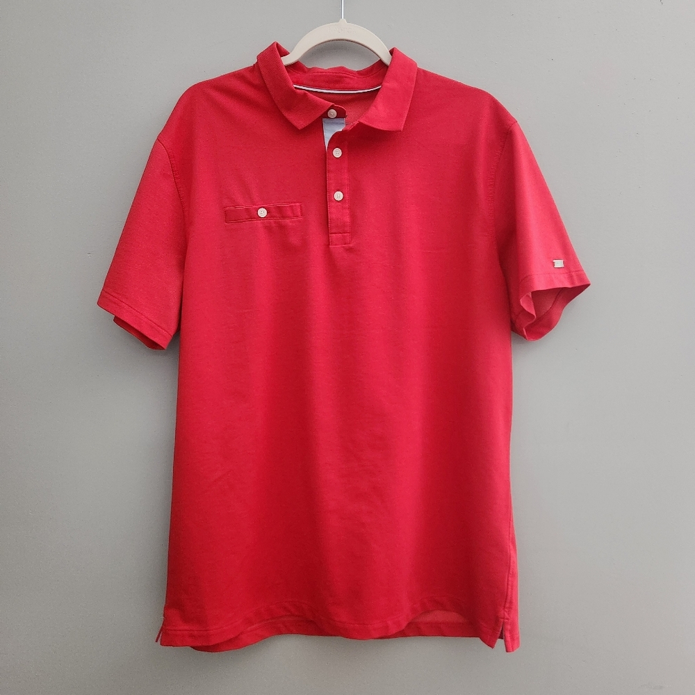 Men's Nike Standard Fit Dri-Fit Red Polo Lightweight Short Sleeve Shirt